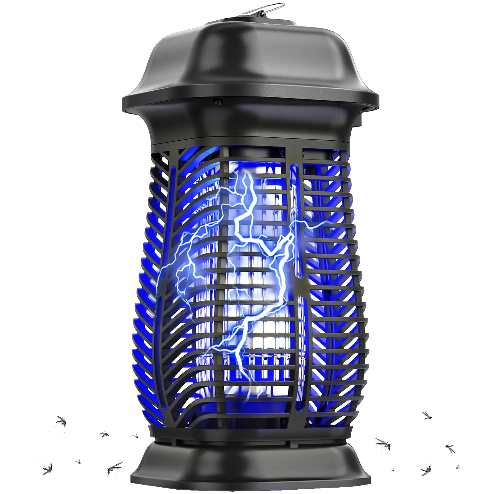 Zapper  Electric Mosquito Outdoor Fly Traps Indoor Flying Killer 85-120v 4200v Abs Plastic Outer (black)