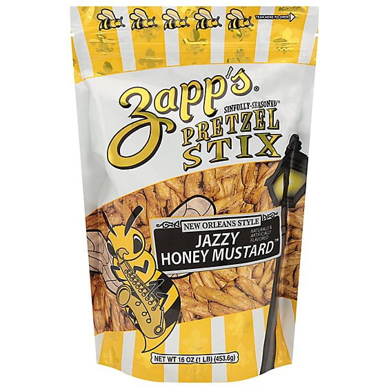 Zapps Jazzy Honey Mustard Preztel Stix - 16 Oz
