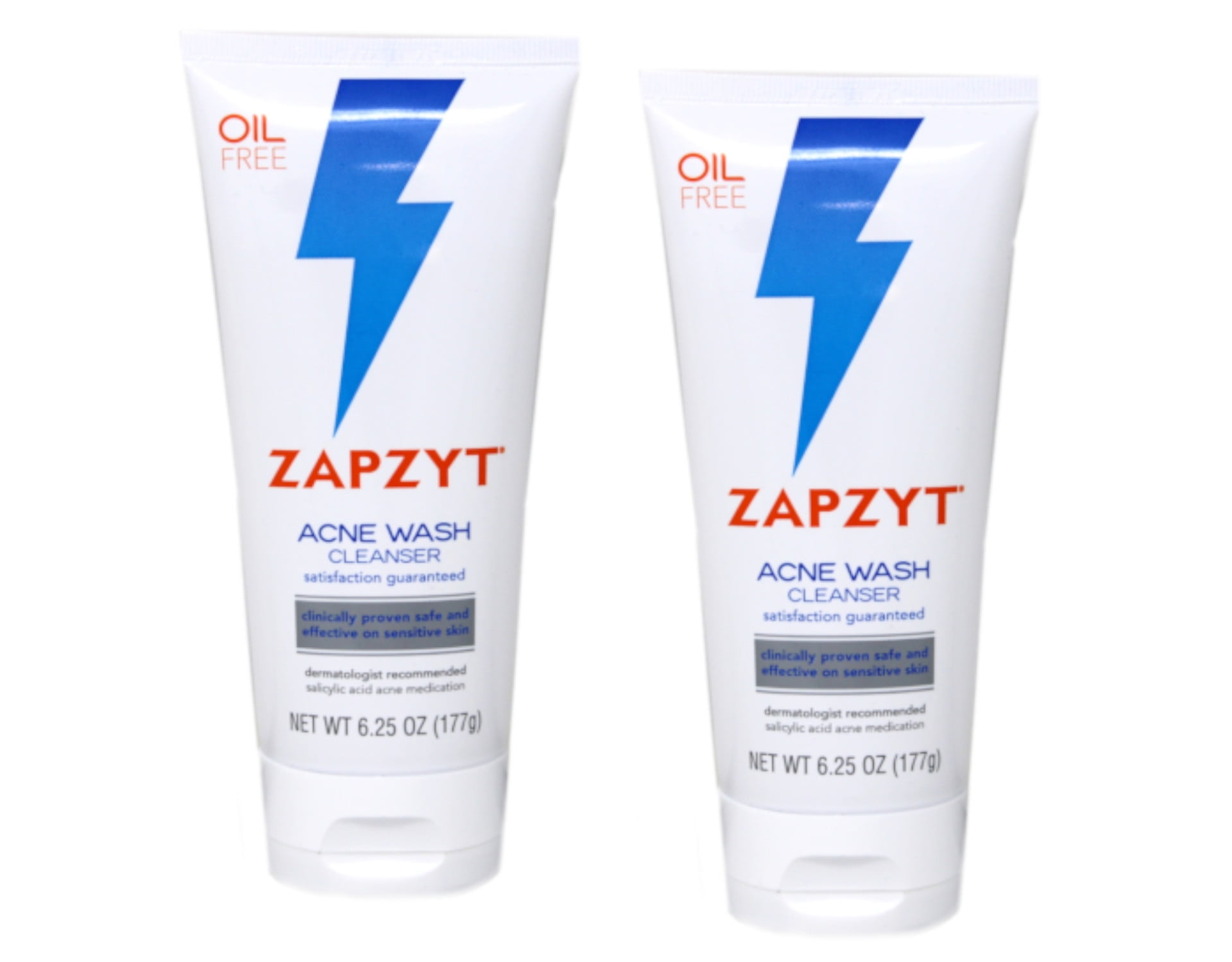 Zapzyt Acne Wash Cleanser Oil Free, 6.25 Oz. Pack of 2