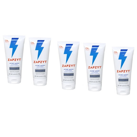 Zapzyt Acne Wash Cleanser Oil Free, 6.25 Oz. - Pack of 5