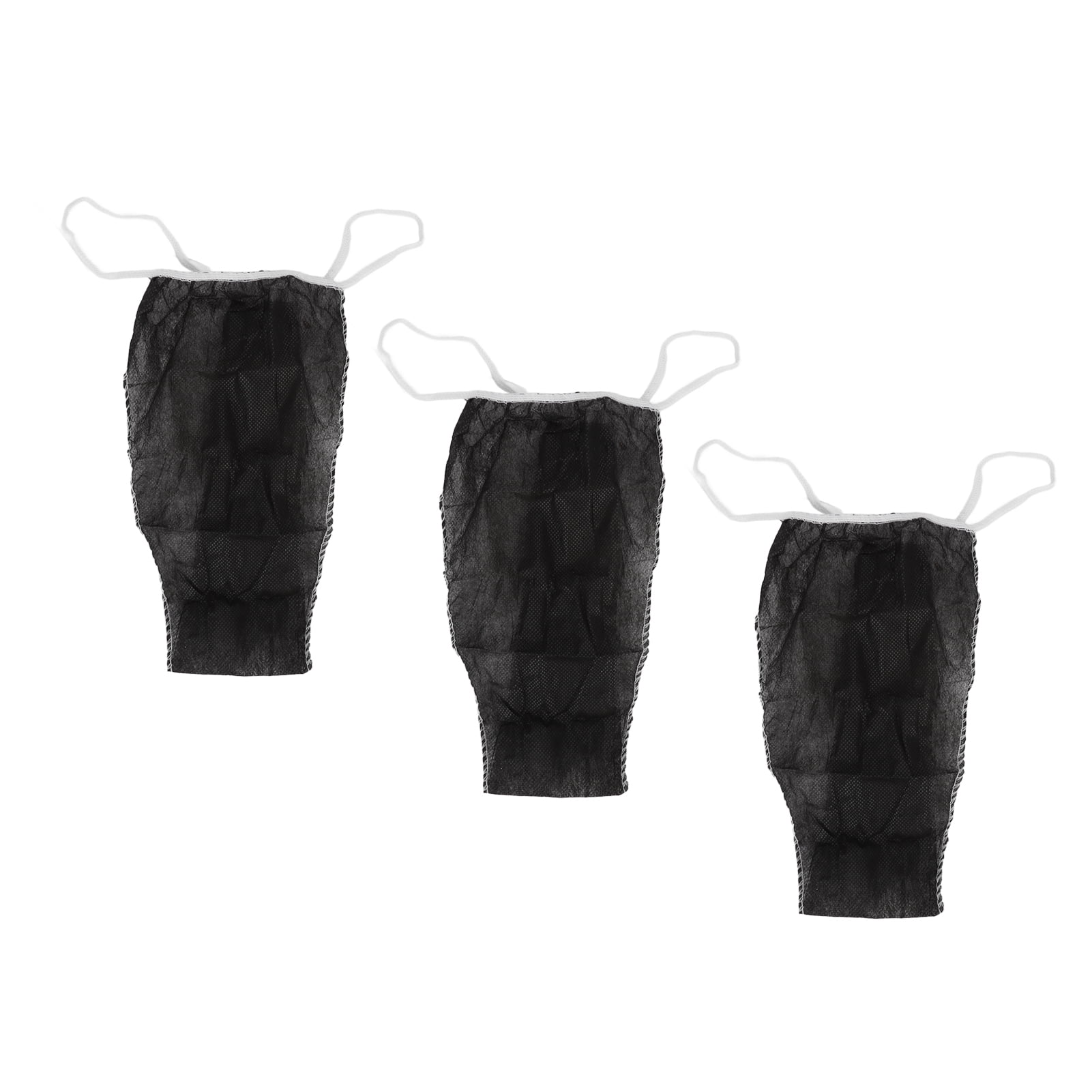 Zaqw 50 Pieces Women Disposable Underwear Thong Panties Black Non Woven