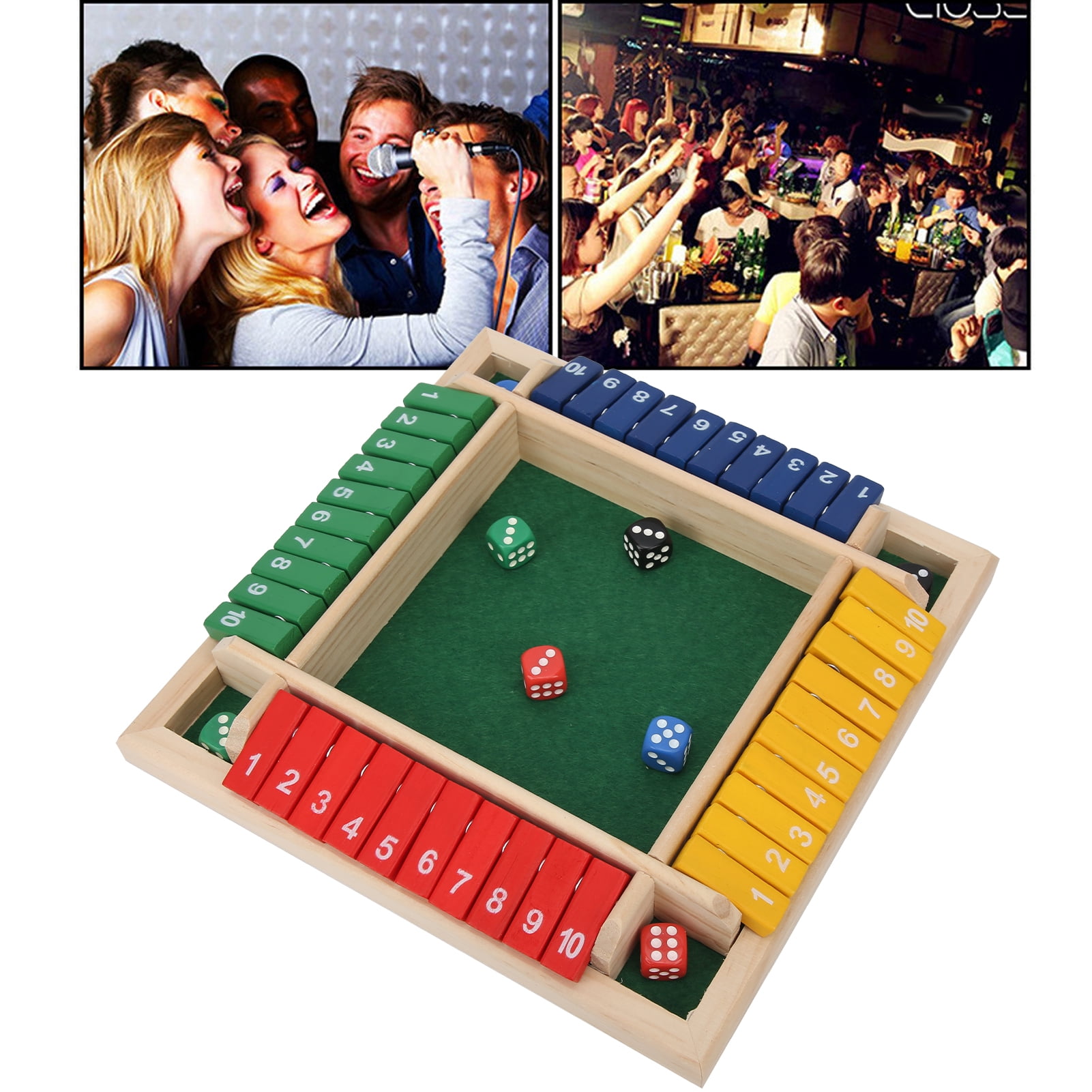 Zaqw Board Math Game,Wooden Board Game, Game Math Game Wooden Board Pub Bar Party Family Parent Child Interactive Game