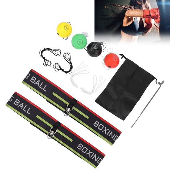 Zaqw Headband Reflex Ball,Reflex Ball,Boxing Ball for Adjustable Headband Ball Set for Hand Eye Coordination Training 1 Can help train your reflexes, quickness, fighting skills and hand eye coordi