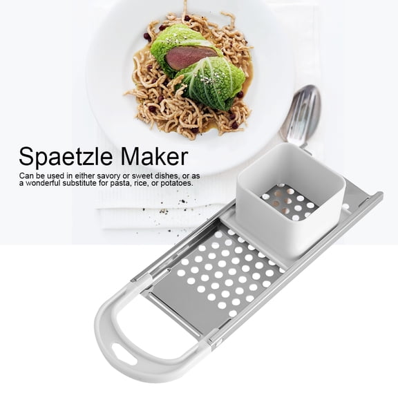 Zaqw Pasta Maker,Spaetzle Maker,Kitchen Stainless Steel Blade Spaetzle Noodle Dumpling Maker Pasta Cooking Tool