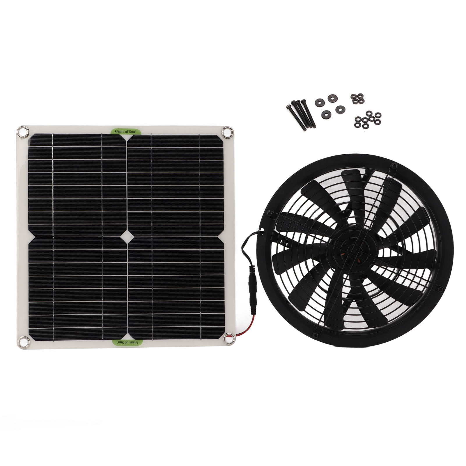 Zaqw Solar Panel Powered Fan 10in Diameter Ventilator 100W For RV Yacht  Greenhouses Bathroom,Solar Exhaust Fan - Walmart.com