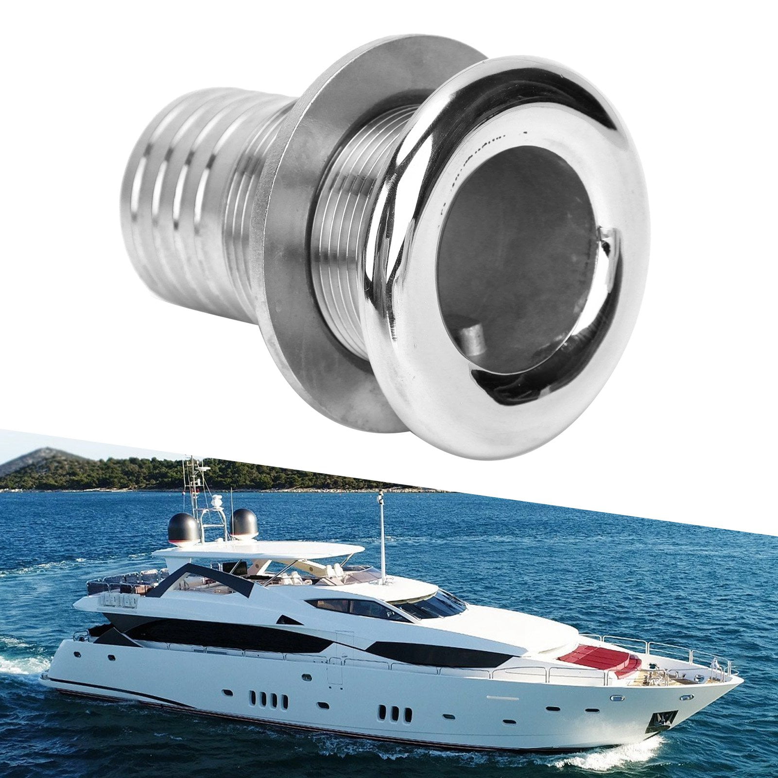 Zaqw Water Drainage Plug Thru Hull Fitting Drain Joint 316 Stainless