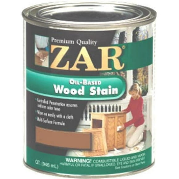 Zar 12106 Oil Based Wood Stain, Black Onyx, 1/2 Pint