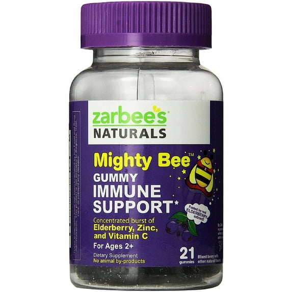 ZarBee's Naturals Mighty Bee Immune Support Gummy, Berry 21 ea (Pack of 3)