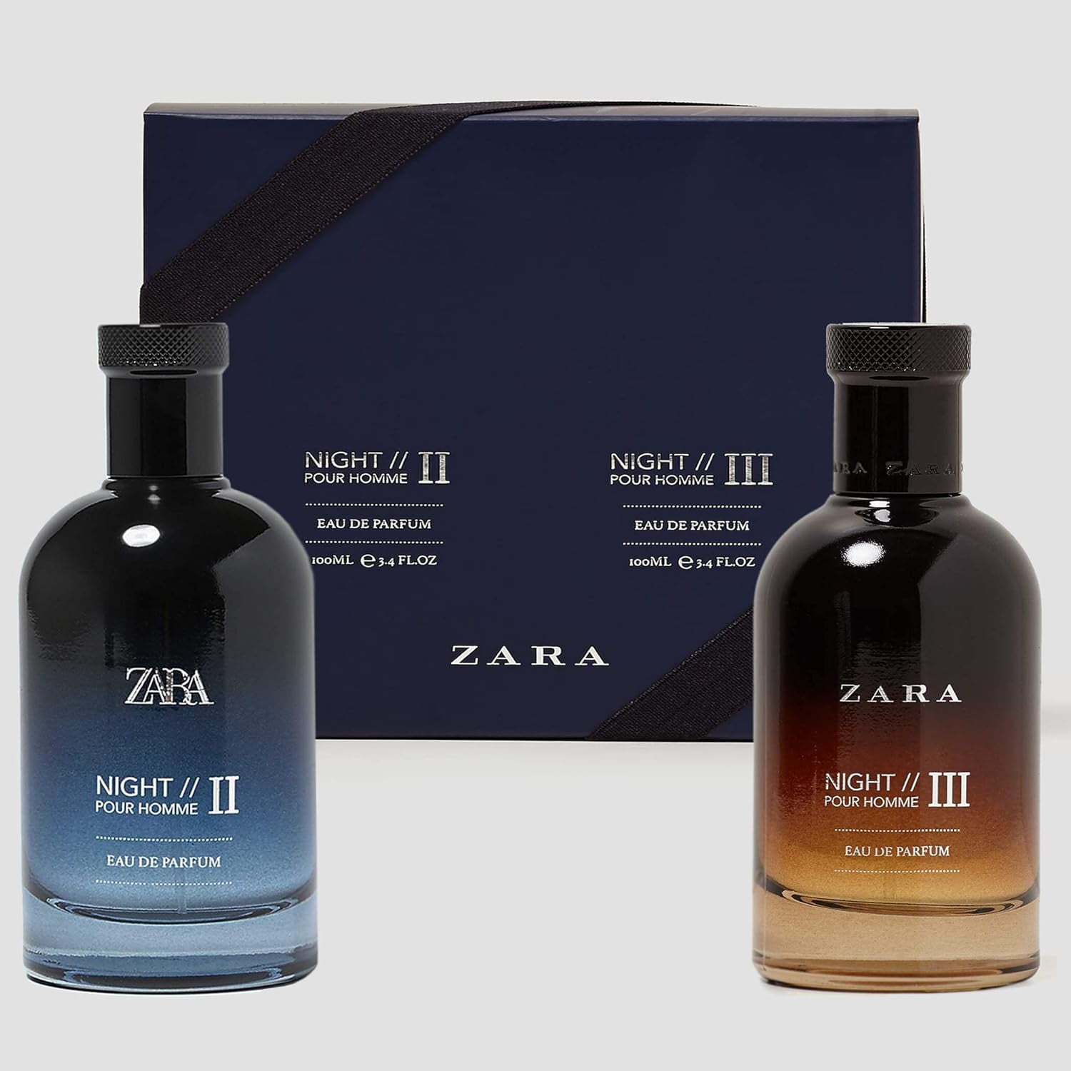Zara 2X Night Pour Homme II Night III Eau De Parfum 3.4 fl. Oz.