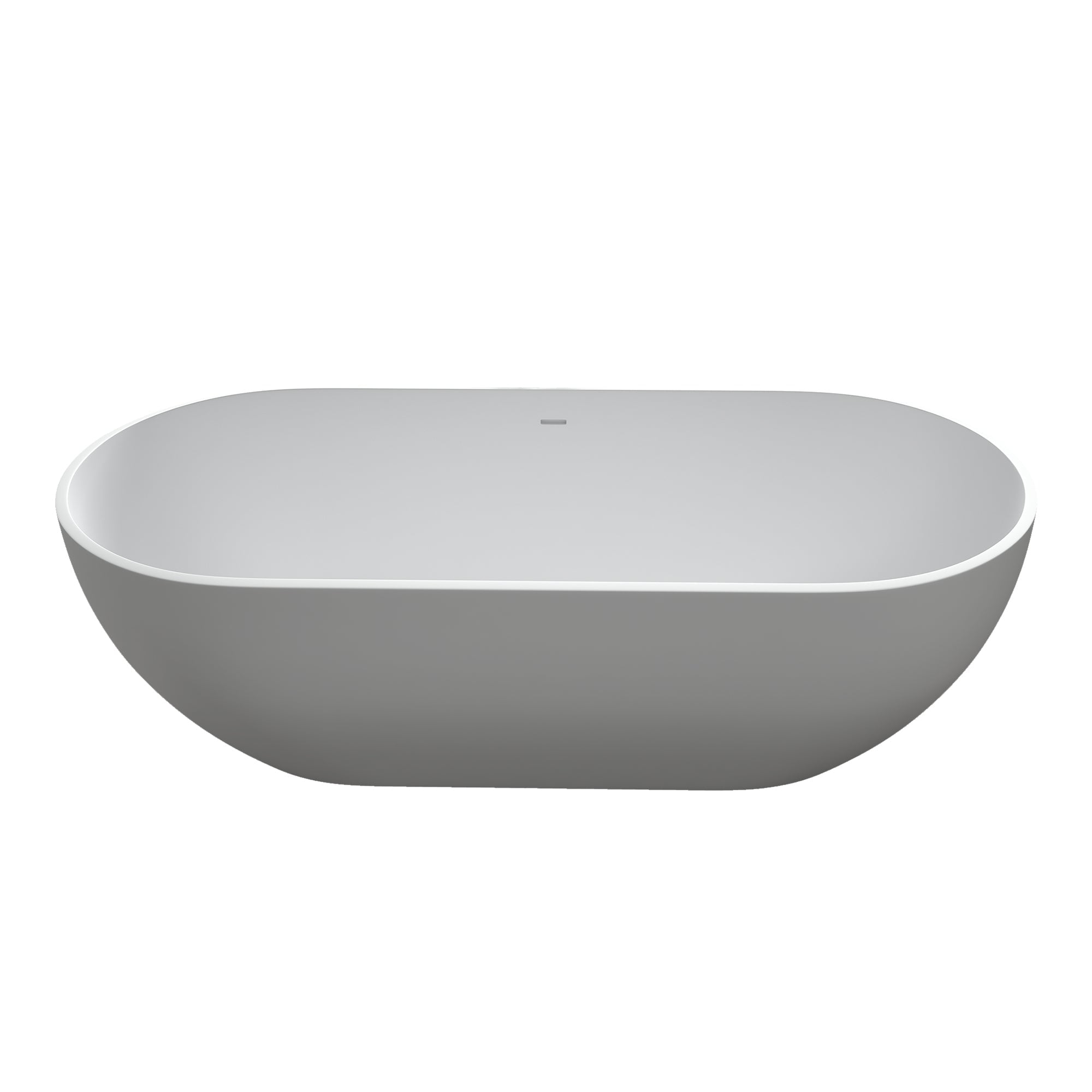 Zara 69" Solid Surface Freestanding Bathtub - White - Walmart.com
