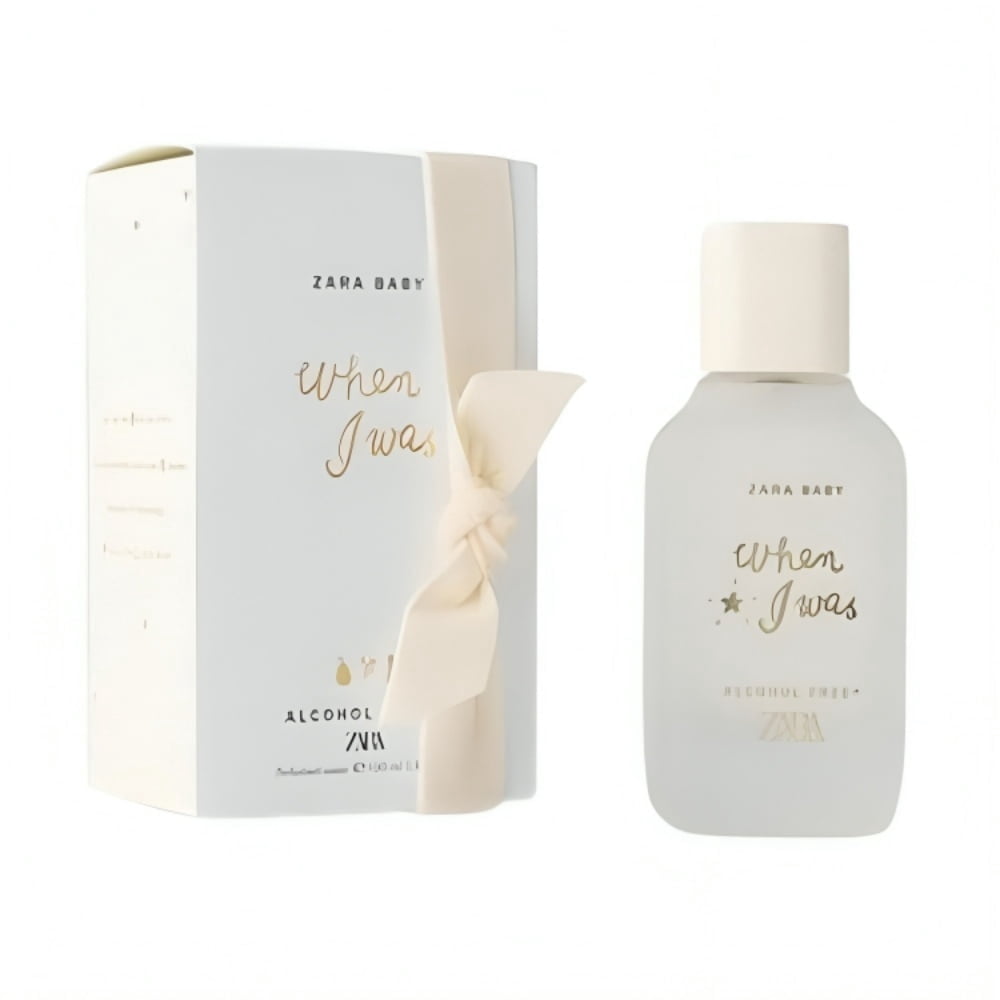 Zara Baby When I Was Alcohol-Free Perfumed Water for Baby Gentle and Calming Cologne with Aquatic Pear Powdery Florals & Soft Musks Eau de Toilette EDT 100ml (3.4 fl. oz)