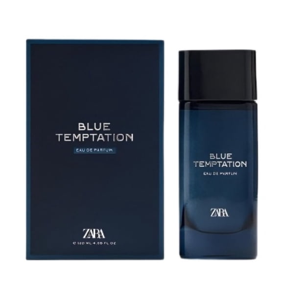 Zara Blue Temptation Men's Perfume EDP Eau De Parfum 120ML (4.6 fl. oz) Bold & Enigmatic Scent with Black Pepper, Lemon & Orange Blossom Warm Tonka Bean & Patchouli Base Fragrance