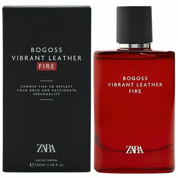 Zara Bogoss Vibrant Leather Fire Cologne for Men EDP Eau De Parfum 100 ML (3.38 FL OZ)
