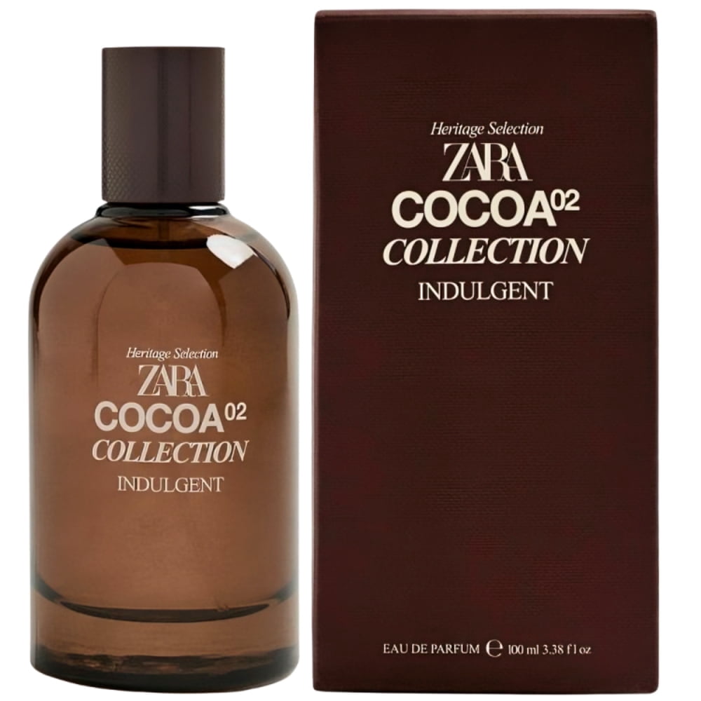 Zara Cocoa 02 Indulgent Cologne for Men Bold Amber Fragrance with Plum Blossom Dark Chocolate and Vanilla Eau de Parfum 100ml (3.38 fl. oz.)