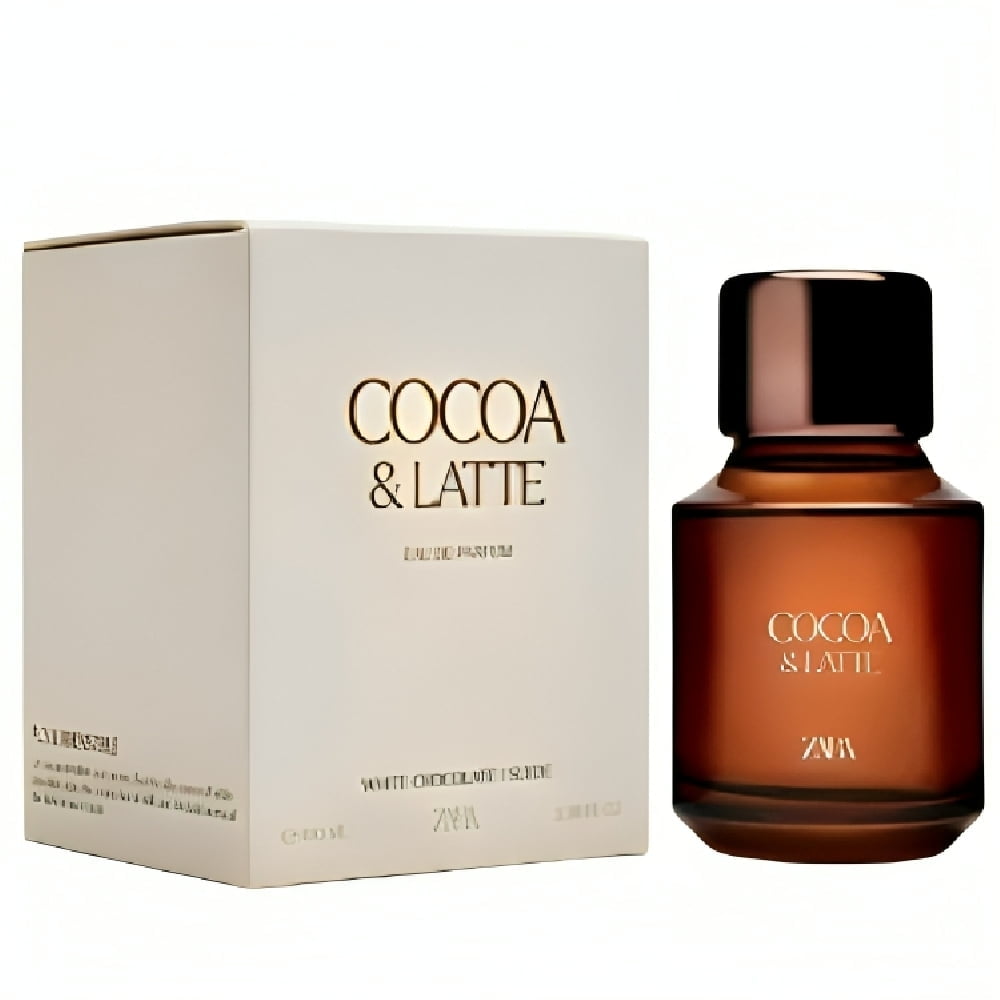 Zara Cocoa and Latte Perfume for Women Sweet and Luxurious Fragrance with White Milk and Dark Chocolate Whipped Cream Vanilla Passion Fruit and Peach Eau de Parfum Fragrance 100ml (3.4 fl. oz.)