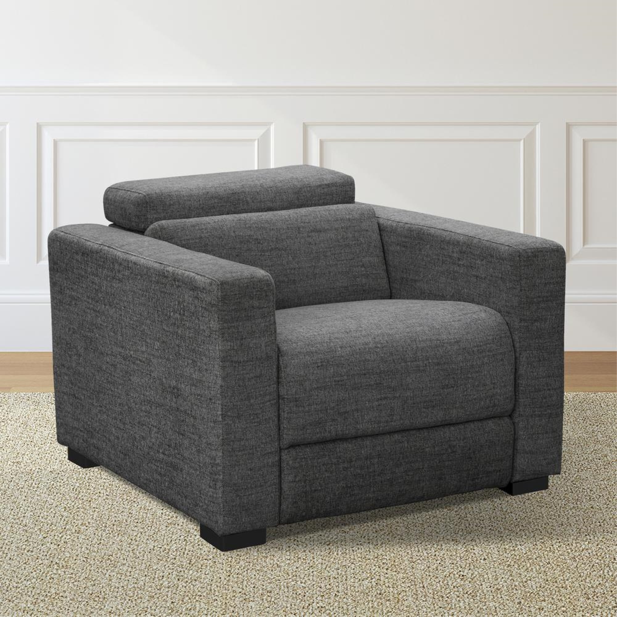Zara Contemporary Charcoal 40" Power Recliner with USB Port