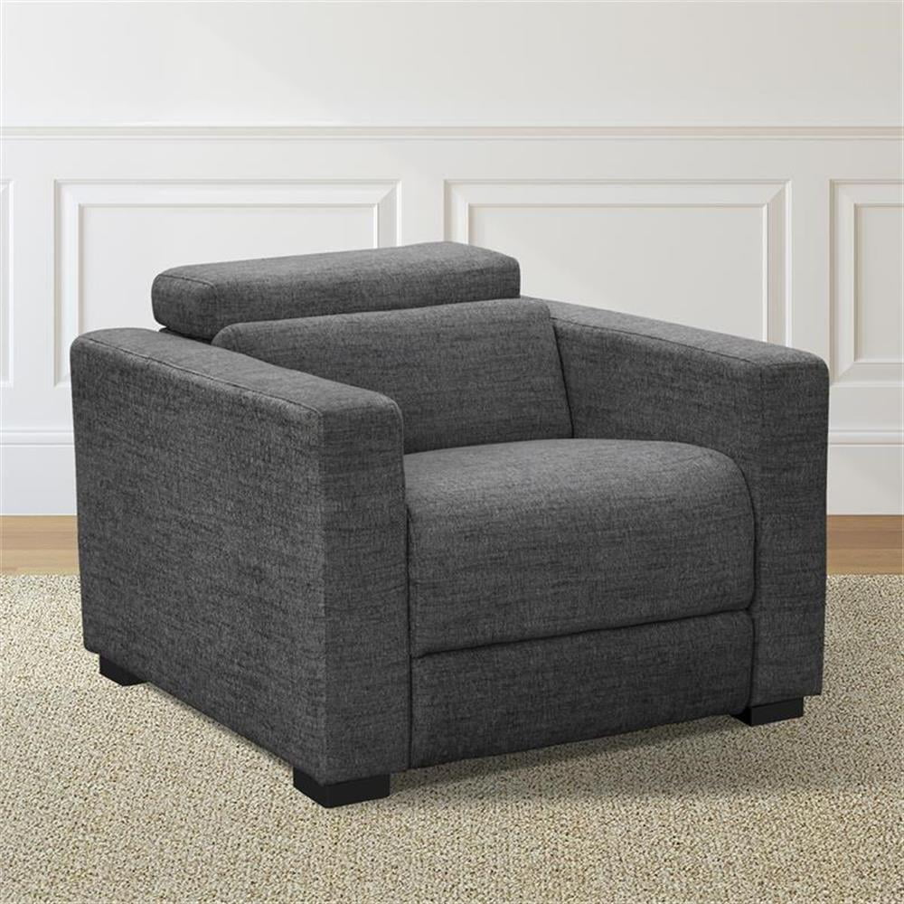 Zara Contemporary Charcoal 40" Power Recliner with USB Port