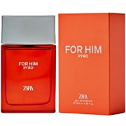 Zara For Him Pyro Perfume for Men Spicy Saffron Incense Leather and Exotic Floral Eau de Parfum 100ml 3.38 fl. oz.