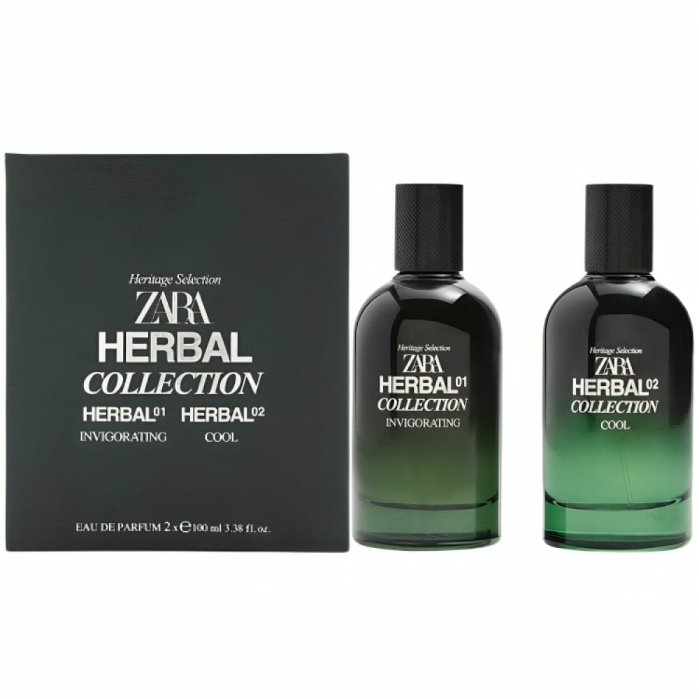 Zara Herbal Collection 01 + 02 Cologne for Men Fragrance Set EDP