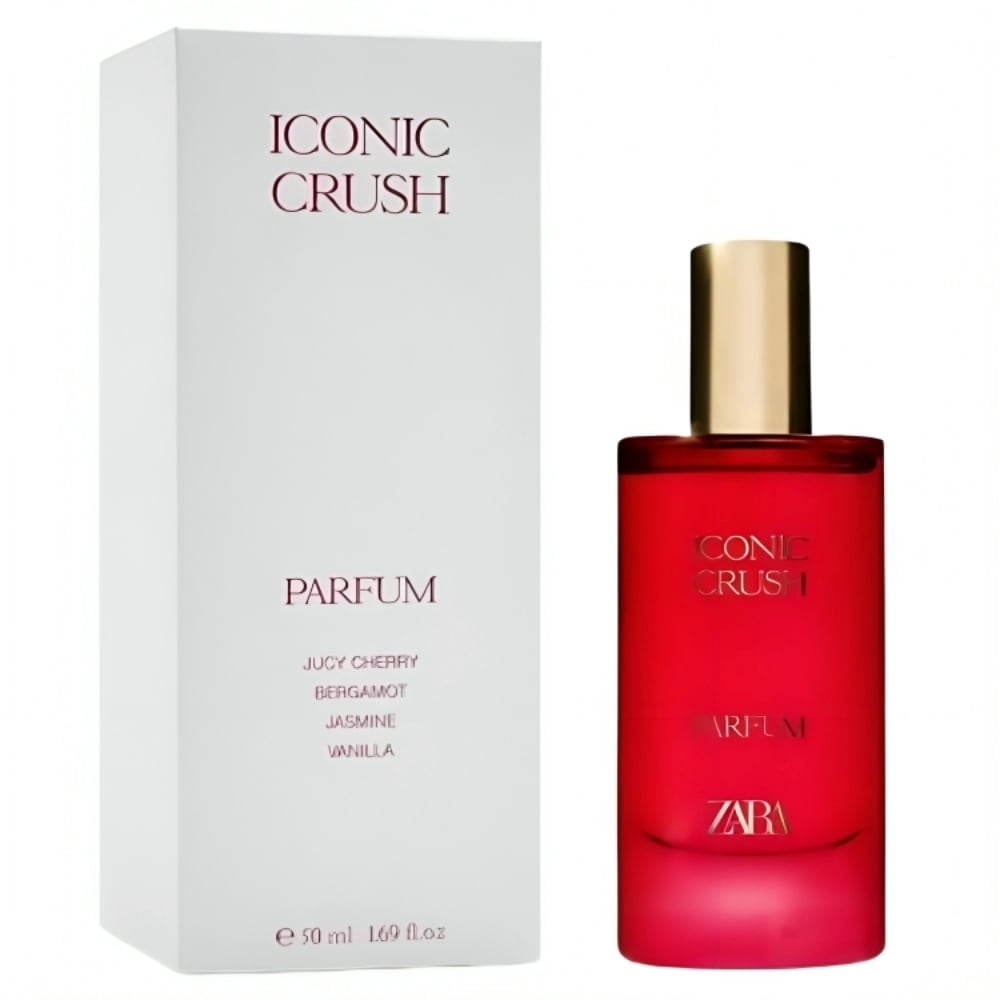 Zara Iconic Crush Women Perfume Indulgent Daring Fragrance Scent with Bergamot Lemon Jasmine Vanilla & Praline EDP Eau de Parfum 50ml (1.7 fl. oz.)