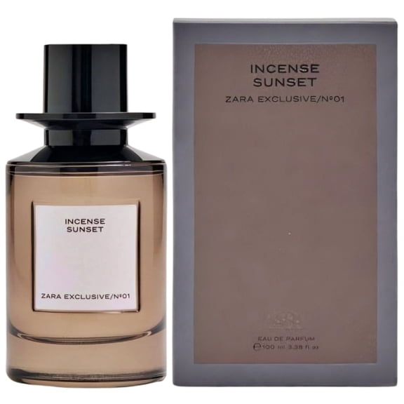 Zara Incense Sunset Cologne for Men Long Lasting Warm Smoky and Resinous Fragrance with Cedarwood Suede and Citrus Notes Eau de Parfum 100ml (3.38 fl. oz.)