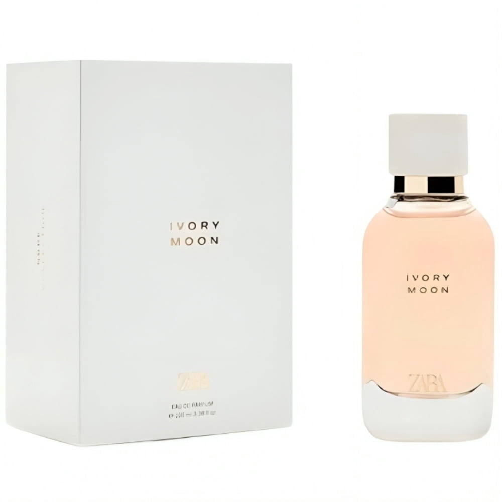Zara Ivory Moon Women Perfume Feminine Woody Floral Fragrance with Peach Blossom Scent White Flowers & Salted Vanilla Eau de Parfum EDP 100ml (3.4 fl. oz.)