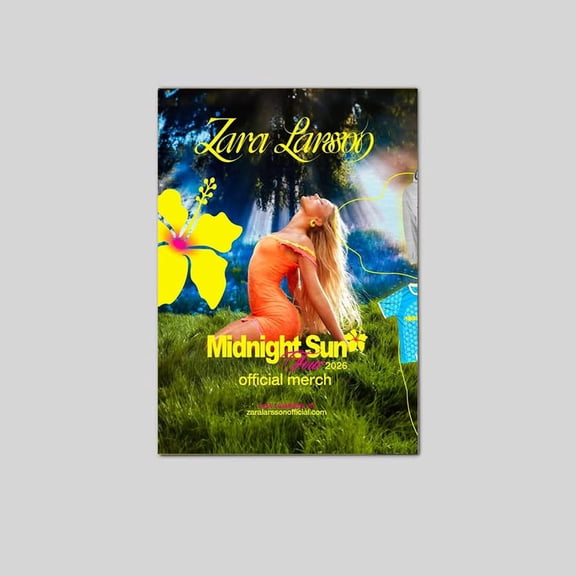 Zara Larsson Midnight Sun Stateside Tour 2026 official merch Poster Size 24''x36'' Goldengate