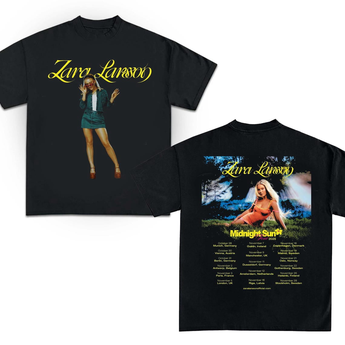 Zara Larsson Midnight Sun Tour 2025 tee Zara Larsson shirt Zara