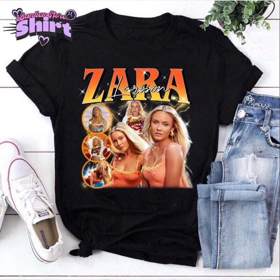 Zara Larsson Retro Shirt, Zara Larsson Sparkle Date Tour 2025 T-shirts, Zara Larsson 90s Bootleg Shirt, Zara Larsson Gift For Fan ,Black Color,Size M