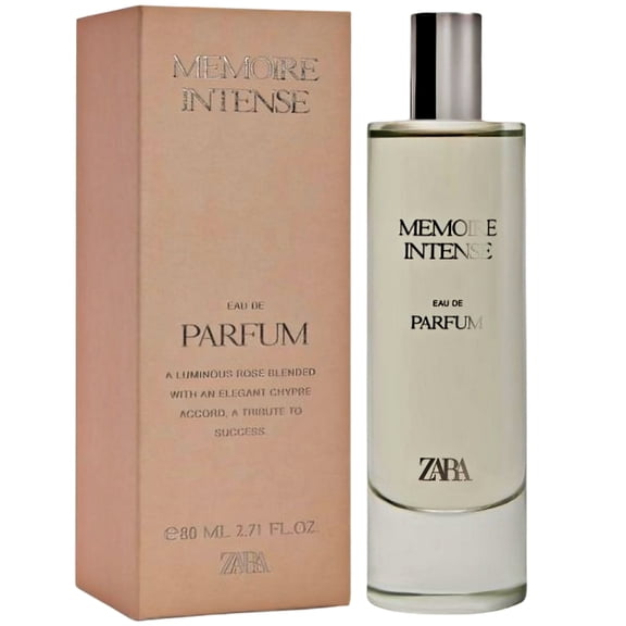 Zara Memoire Intense Perfume for Women Elegant Floral Scent with Rose Jasmine and Patchouli Eau de Parfum 80ml (2.72 fl. oz.)