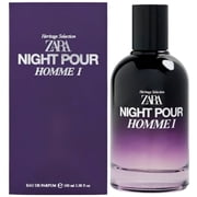 Zara Night Pour Homme I for Men Long Lasting Masculine Cologne for Daily and Evening Wear Modern and Elegant Scent Eau de Parfum 100ml 3.38 fl. oz.