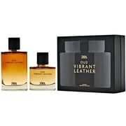 Zara Oud Vibrant Leather Perfume Set for Men Elegant Woody Fragrance with Bergamot Incense and Oud Notes EDP 100ml + 60ml 3.4 + 2.03 fl. oz.