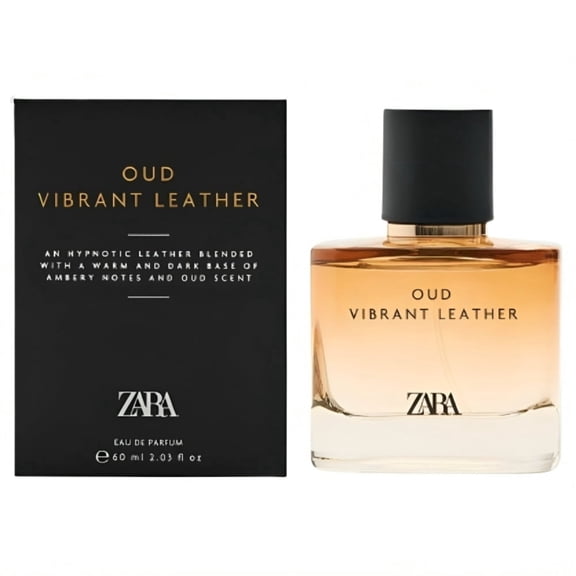 Zara Oud Vibrant Leather Perfume for Men Oriental Woody with Bergamot, Oud & Patchouli Eau de Parfum EDP 60ml (2.03 fl. oz)