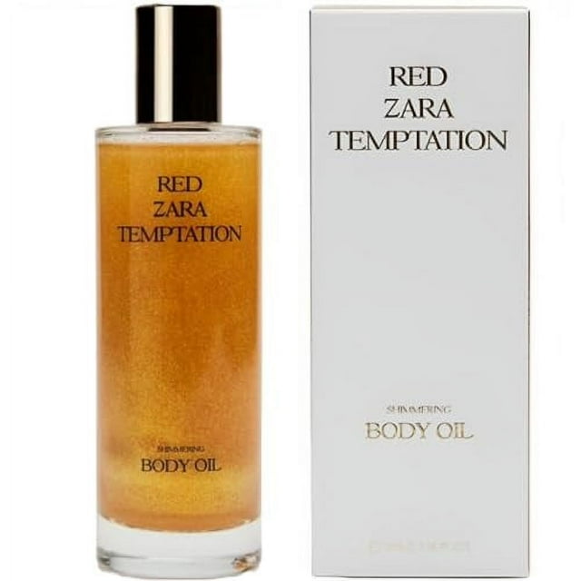 Zara Red Temptation Shimmering Body Oil for Women Brightens Skin with ...