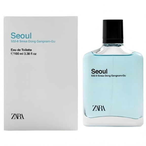 Zara Seoul 532-8 Sinsa Dong Gangnam-Gu Perfume for Men Hazelnut Pepper & Amber Aromatic Spicy Fragrance Eau de Toilette EDT 100ml (3.04 fl.oz)