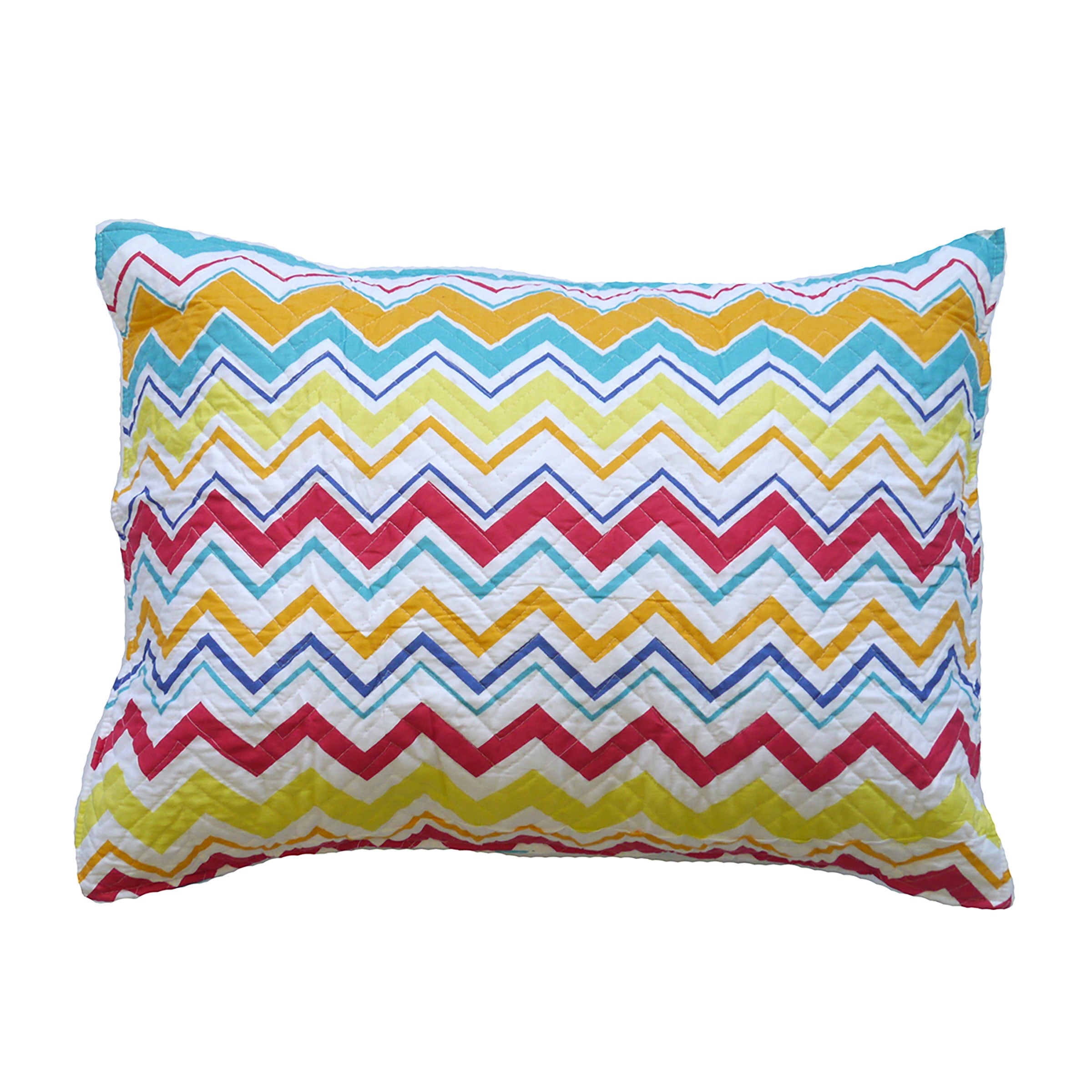 Zara Multicolor Chevron Cotton Standard Sham