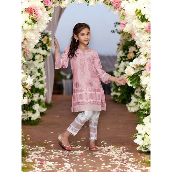 Traditional Georgette Salwar Kameez For Girls, Cultural Wear for Kids, 01