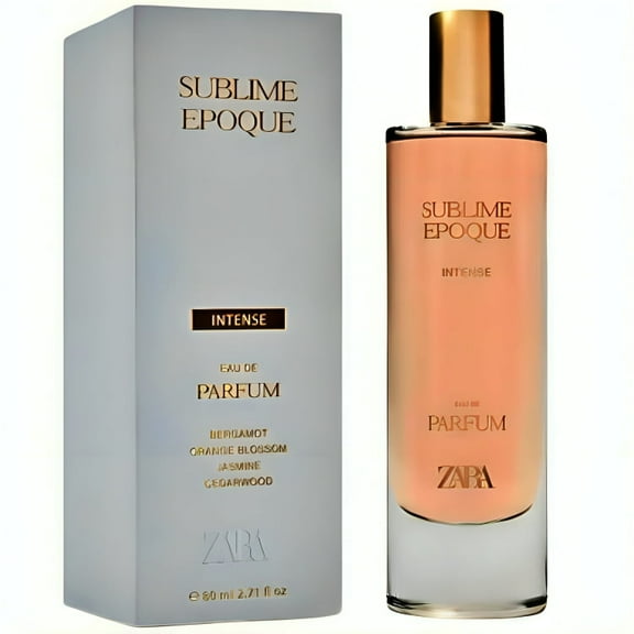 Zara Sublime poque Intense Perfume for Women with Notes of Bergamot Orange Blossom White Peach Vanilla Cedar and Musk Eau de Parfum 80ml (2.71 fl. oz.)