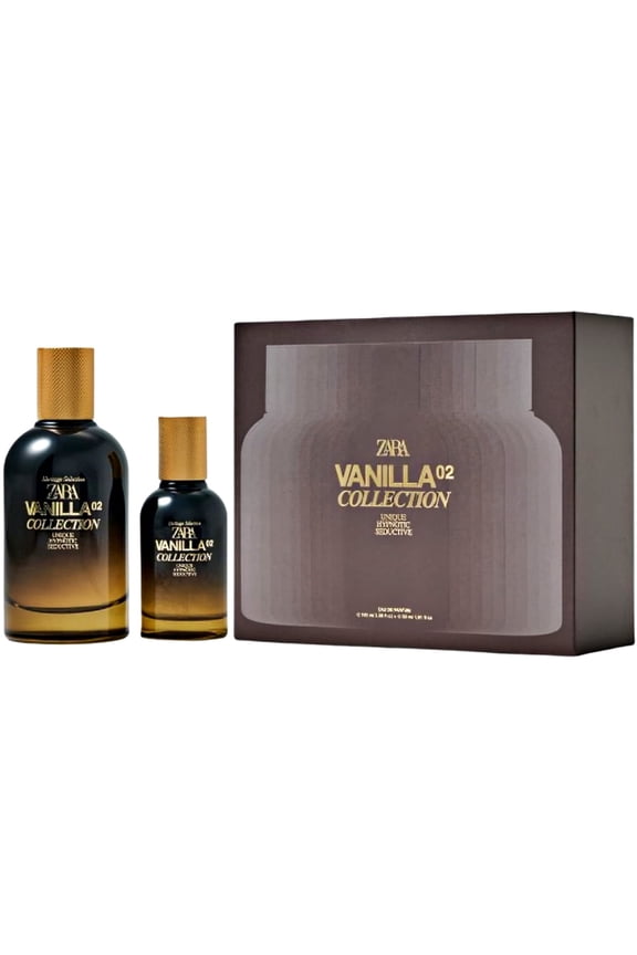 Vanilla Collection 02 Perfume Set for Men Warm Spicy Amber Fragrance with Bourbon Vanilla Notes Elegant Long-Lasting Eau de Parfum Gift Set 100 + 30ml (3.4 + 1.0 fl. oz.)