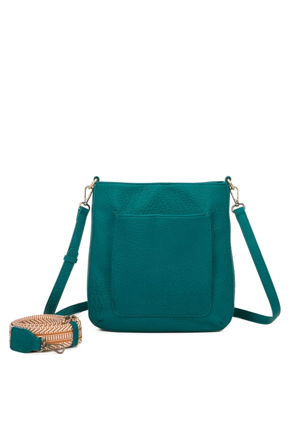 Zara Vegan Leather Multi Strap Crossbody Ampere Creations - Teal