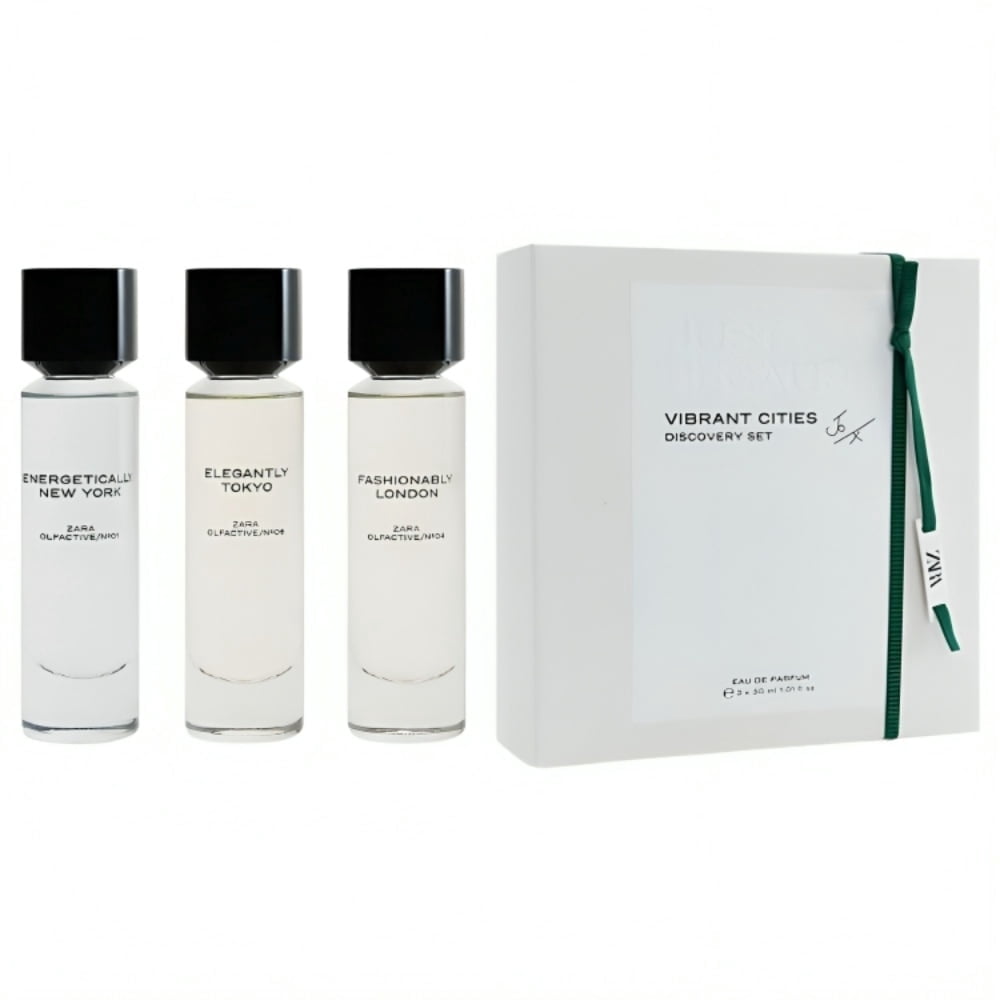 Perfume グッズセット ZARA, Vibrant Cities and Emotions Discovery Set Perfume, 1.01 fl