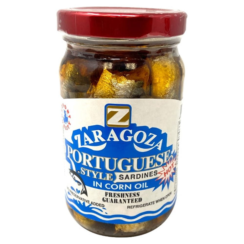 Zaragoza Portuguese Style Sardines in Corn Oil, Hot 220g
