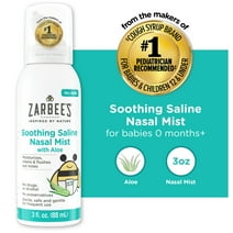 Zarbee's Baby Nasal Saline Spray, Soothing Sterile Mist with Aloe, Newborns & Up, Cleansing Nose
Relief, 3Fl oz