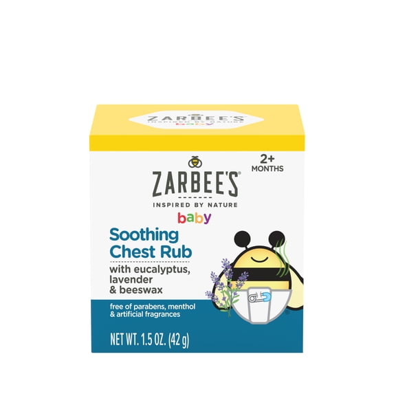Zarbee's Baby Soothing Chest Rub, Eucalyptus, Lavender, 1.5 oz