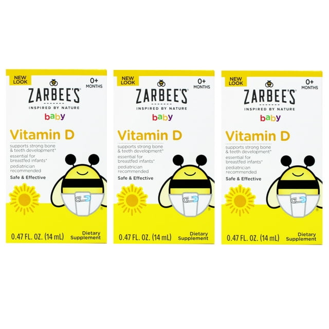 Zarbee's Baby Vitamin D Supplement, Baby Vitamin D Drops for Infants