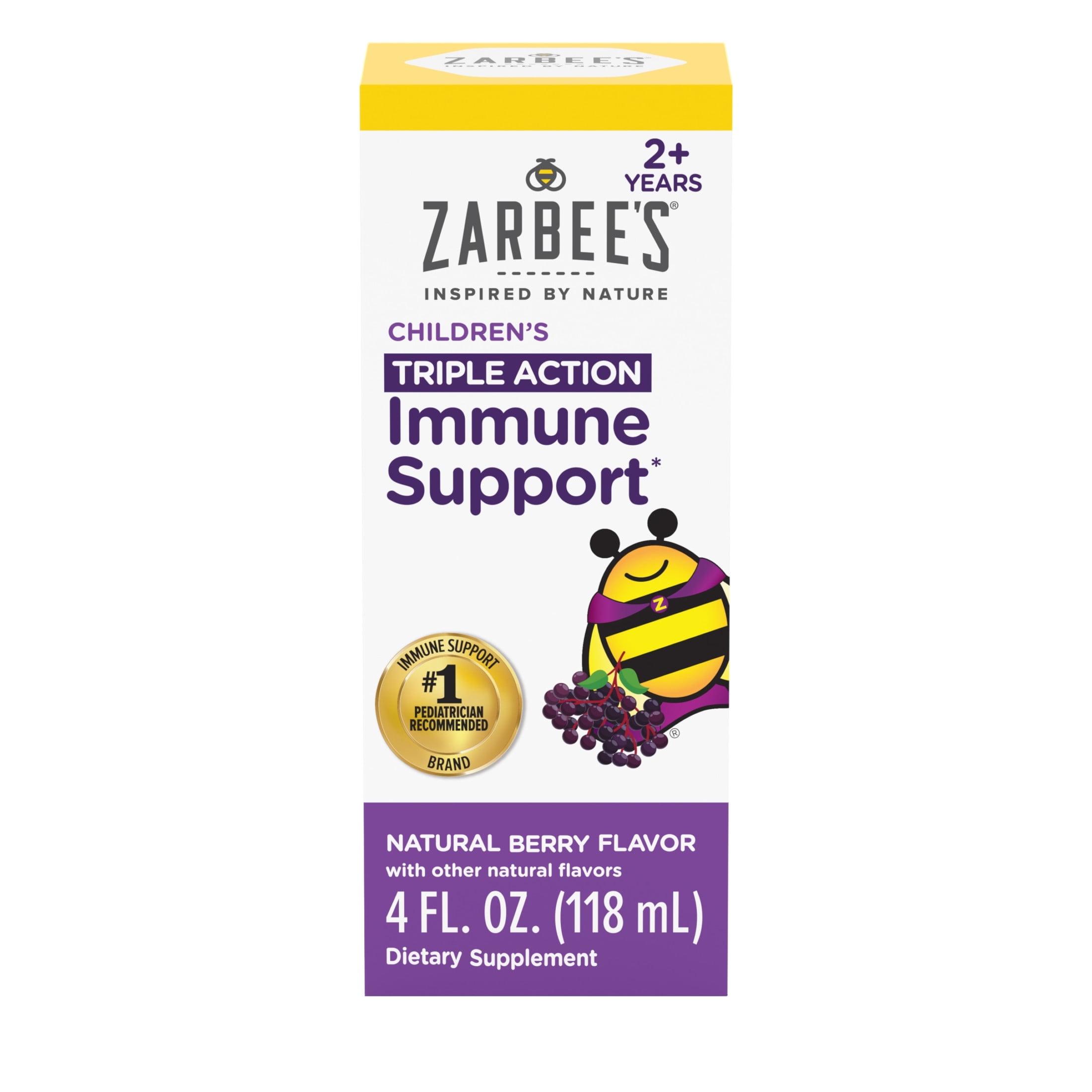 Zarbee's Children's Daily Immune Support* Syrup, Elderberry, 4 fl. oz