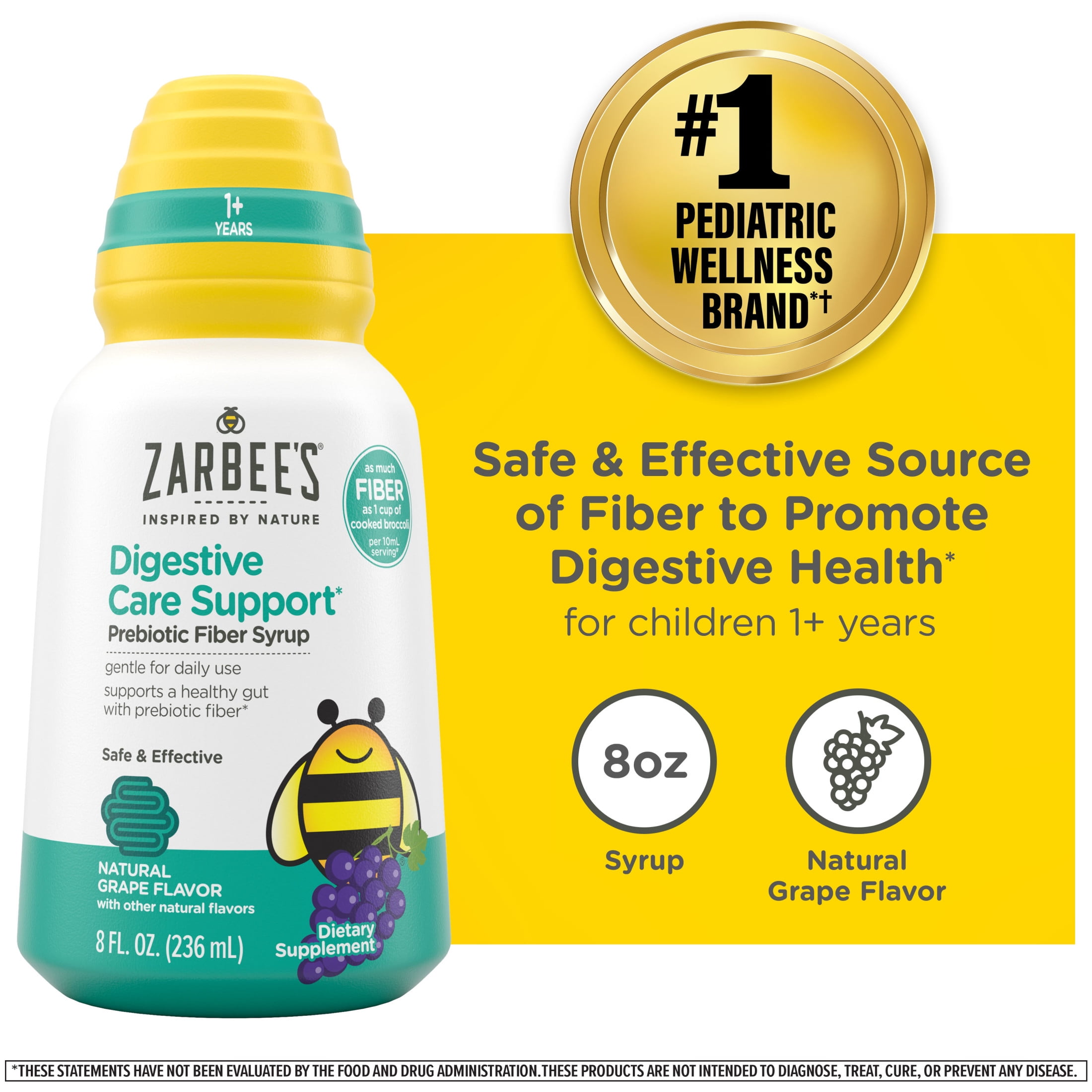 Zarbee's Children's Digestive Care Support* Prebiotic Syrup, 8 fl. oz