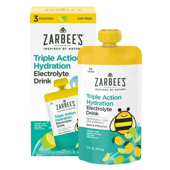 Zarbee's Kids Triple Action Hydration Electrolyte Drink, 3 x 5 fl. oz