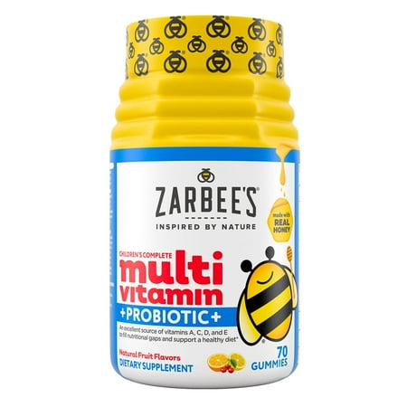 Zarbee's Kid's Complete Multivitamin + Probiotic Gummies with Vitamins (Pack of 3)