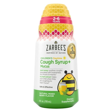 Zarbee’s Kids Cough + Mucus Daytime for Children 2-6 (Pack of 12)